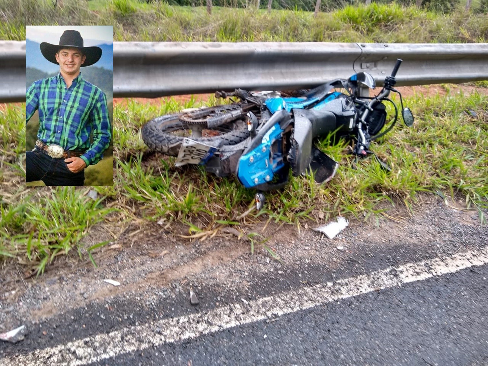 Jovem morre em acidente entre carro e moto na MG-350, entre