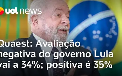 Avaliações positiva e negativa do governo Lula ficam empatadas em 33%, diz Genial/Quaest